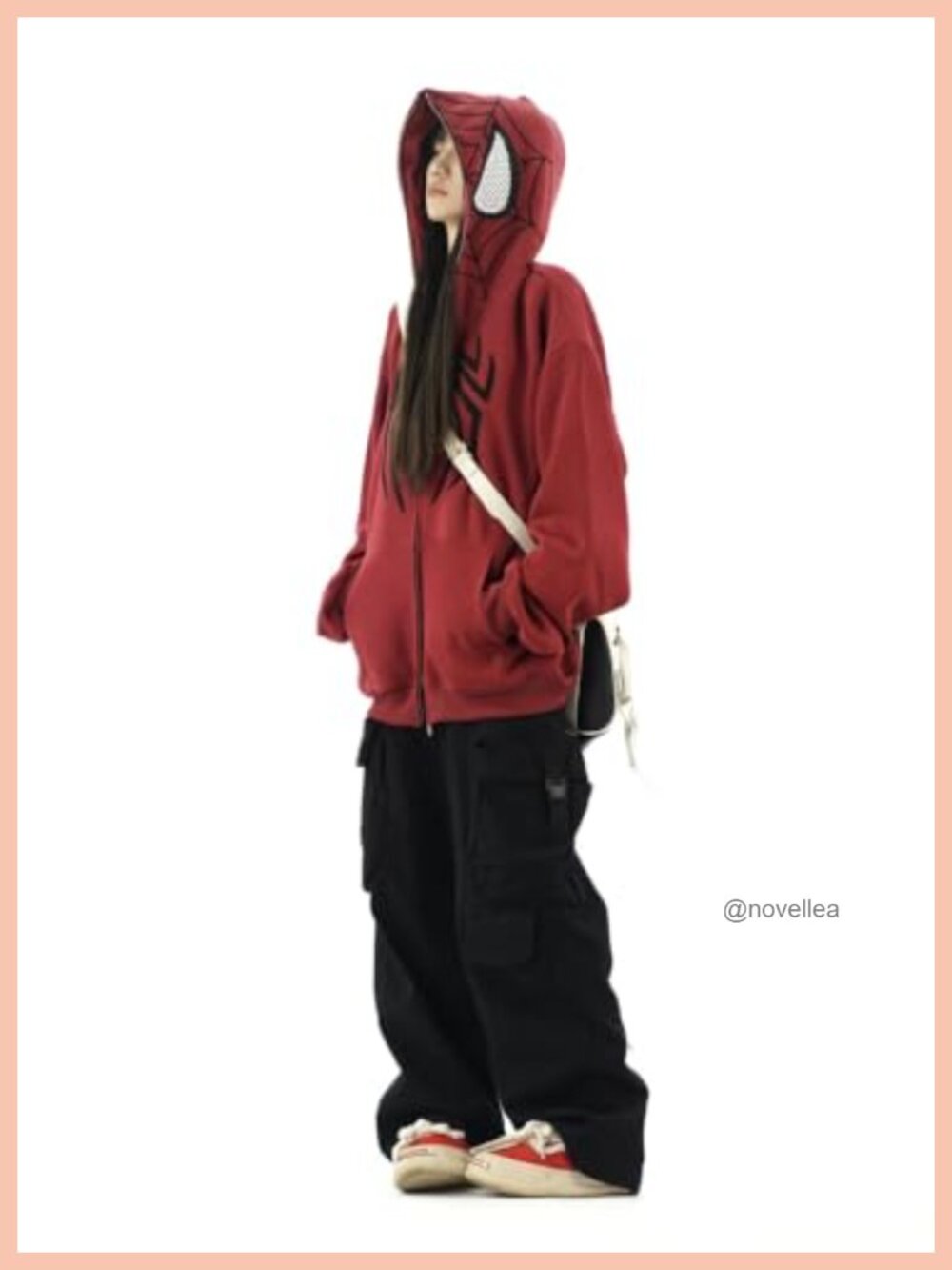 Y2k Spider Print Zip Hoodie Loose Fit Streetwear Jacket